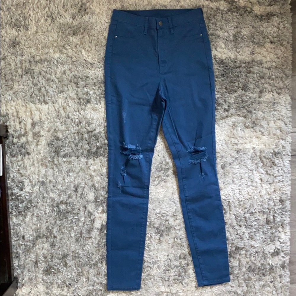 3/$15 Super high rise skinny jean in navy.